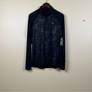 NWT Old Navy Active  Sweatshirt Pullover Go-Dry Quarter Zip Night Sky